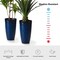 23.75"H Set of 4 Oversized Eco-Friendly PP and Stone Honeycomb Textured Tall Plastic Planter